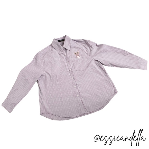 Balboa Purple Striped Angry Bunny Shirt size L - Picture 2 of 8